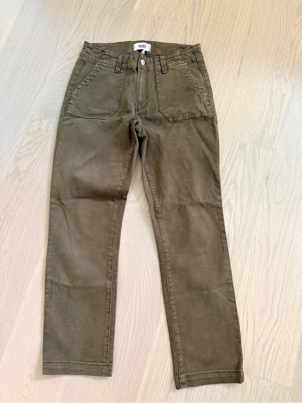 NWOT Mayslie Straight Ankle Pant - Vintage Olive Meadow - Picture 3 of 6